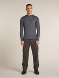 Men's Merino Blend 125 Cool-Lite™ Sphere Long Sleeve T-Shirt Midnight Navy Heather - 3