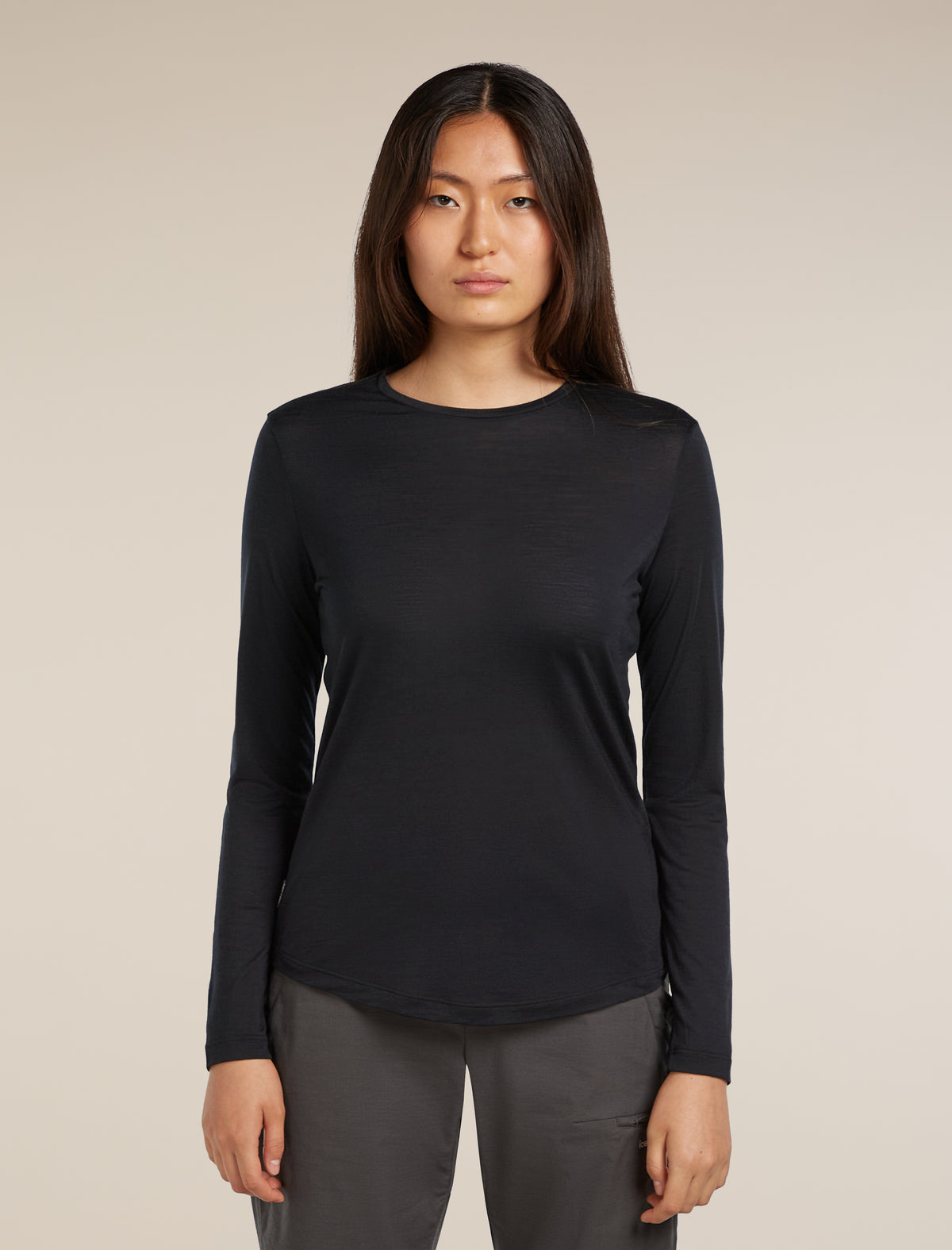 Women's Merino Blend 125 Cool-Lite™ Sphere Long Sleeve T-Shirt Black - 1