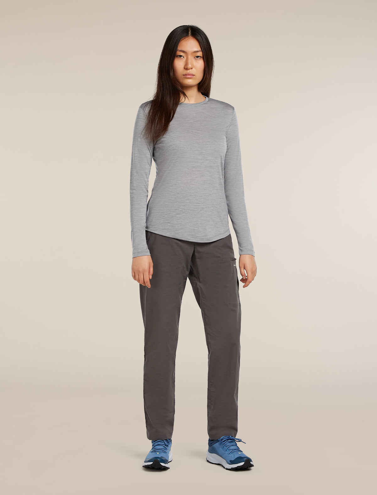 Women's Merino Blend 125 Cool-Lite™ Sphere Long Sleeve T-Shirt Metro Heather - 3