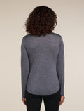 Women's Merino Blend 125 Cool-Lite™ Sphere Long Sleeve T-Shirt Midnight Navy Heather - 2