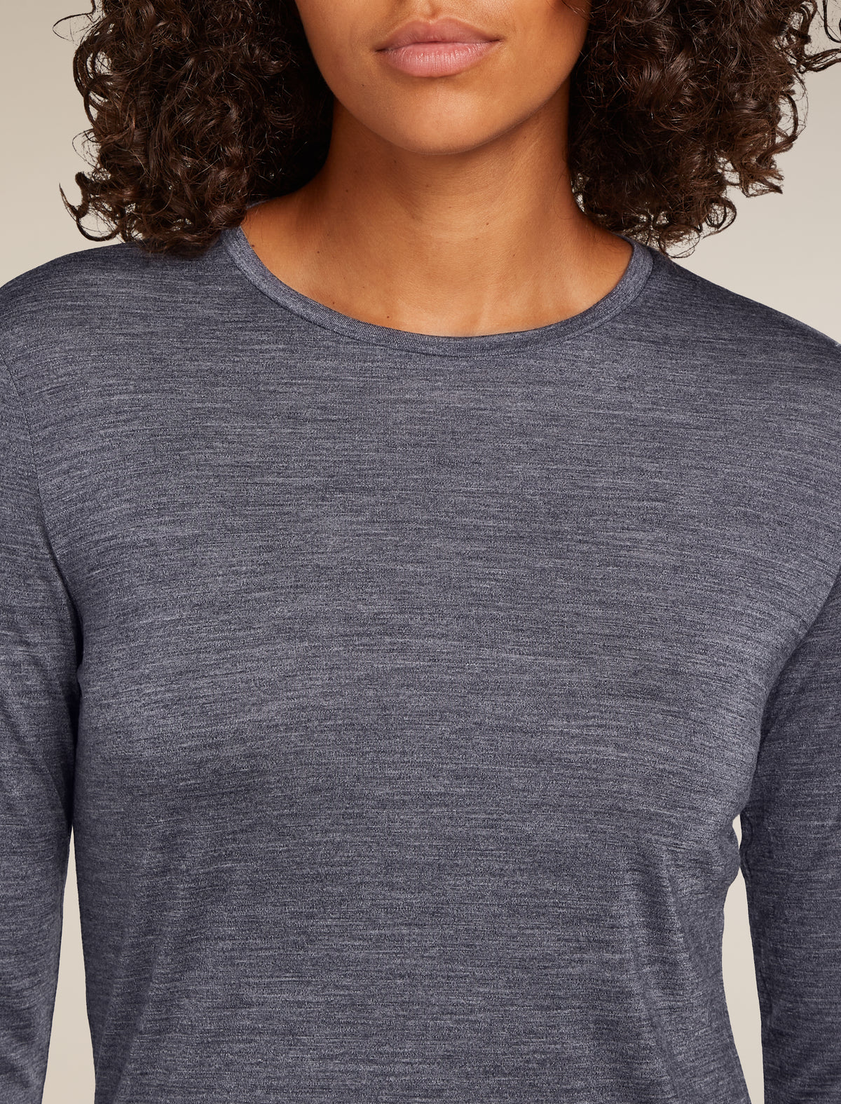 Women's Merino Blend 125 Cool-Lite™ Sphere Long Sleeve T-Shirt Midnight Navy Heather - 6