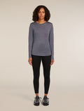 Women's Merino Blend 125 Cool-Lite™ Sphere Long Sleeve T-Shirt Midnight Navy Heather - 3