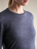 Women's Merino Blend 125 Cool-Lite™ Sphere Long Sleeve T-Shirt Midnight Navy Heather - 5
