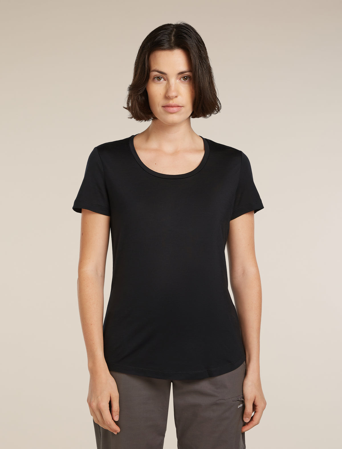Women's Merino Blend 125 Cool-Lite™ Sphere Short Sleeve Scoop T-Shirt Black - 1