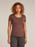Women's Merino Blend 125 Cool-Lite™ Sphere Short Sleeve Scoop T-Shirt Carob - 1