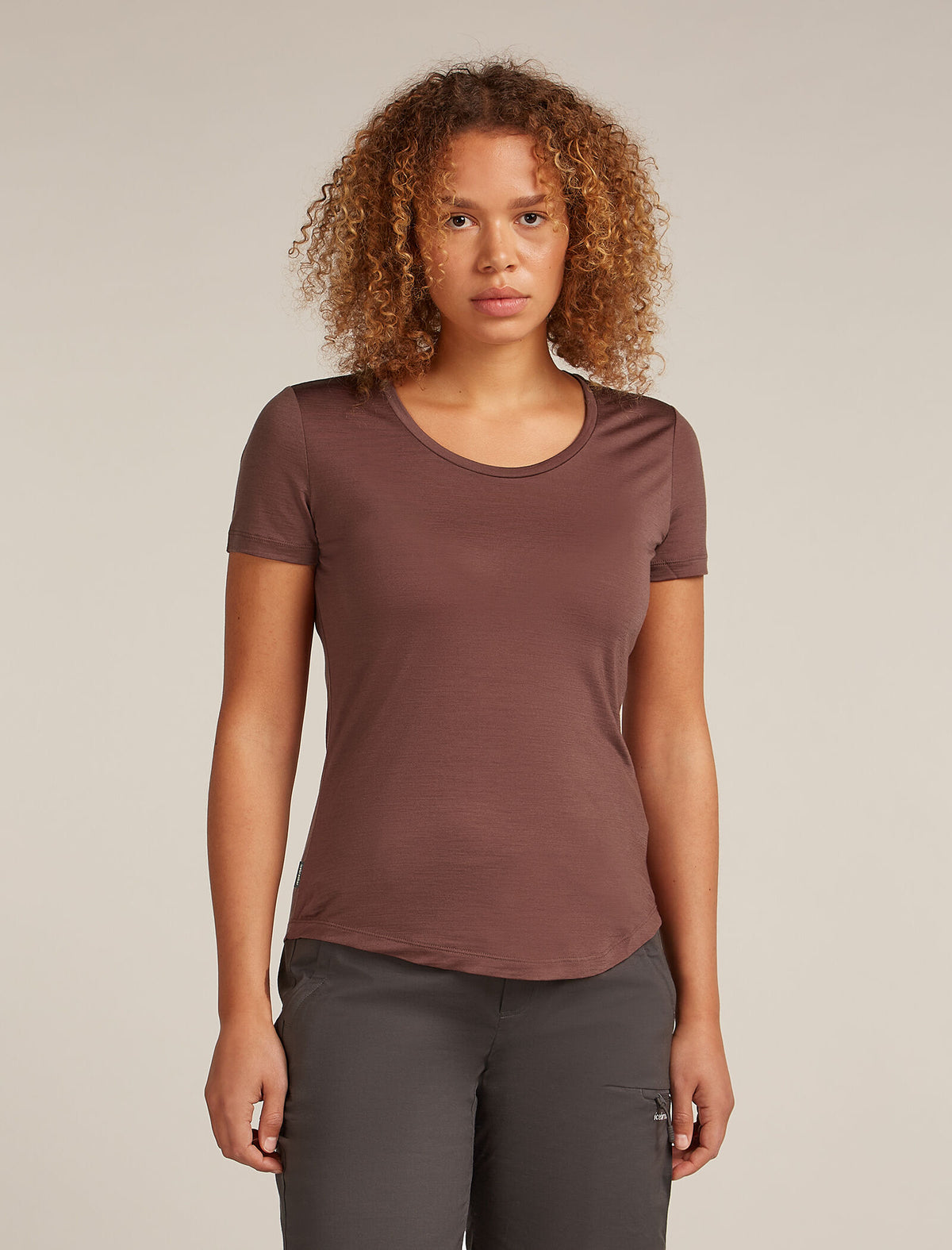 Women's Merino Blend 125 Cool-Lite™ Sphere Short Sleeve Scoop T-Shirt Carob - 1