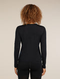 Women's Merino Blend 125 ZoneKnit™ Energy Wind Long Sleeve T-Shirt Black - 2