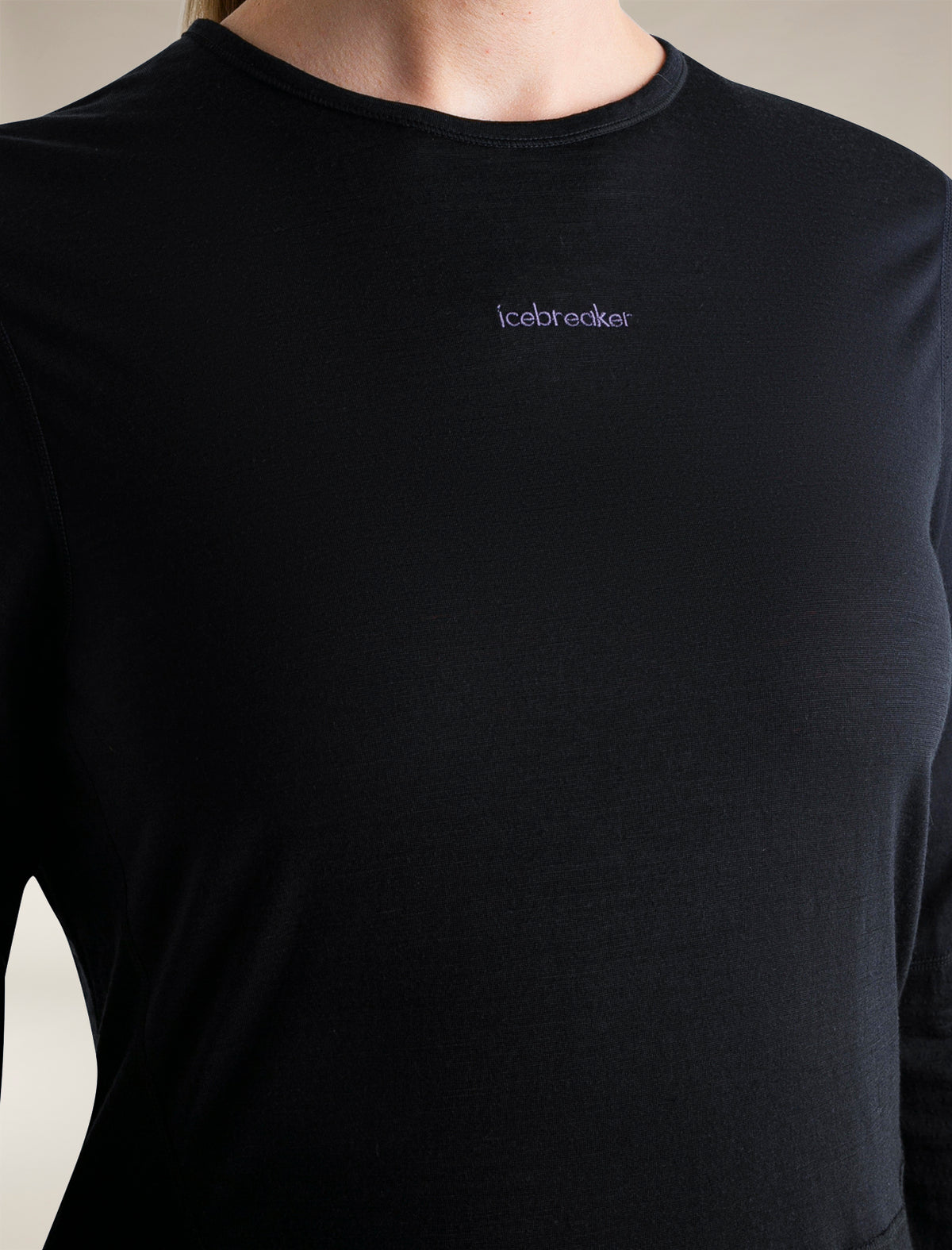 Women's Merino Blend 125 ZoneKnit™ Energy Wind Long Sleeve T-Shirt Black - 6