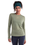 Women's Merino Blend 125 ZoneKnit™ Energy Wind Long Sleeve T-Shirt Oil/Black/Silver - 1