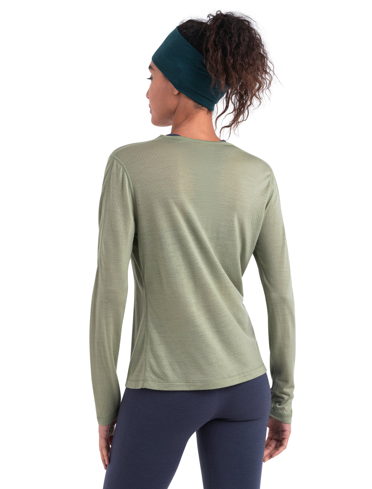 Women's Merino Blend 125 ZoneKnit™ Energy Wind Long Sleeve T-Shirt Oil/Black/Silver - 2