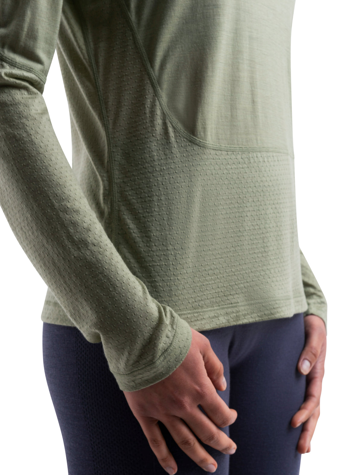 Women's Merino Blend 125 ZoneKnit™ Energy Wind Long Sleeve T-Shirt Oil/Black/Silver - 7