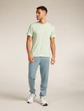 Men's Merino Linen T-Shirt Stripe Ashen/mint - 3