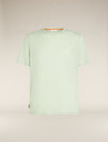 Men's Merino Linen T-Shirt Stripe Ashen/mint - 6