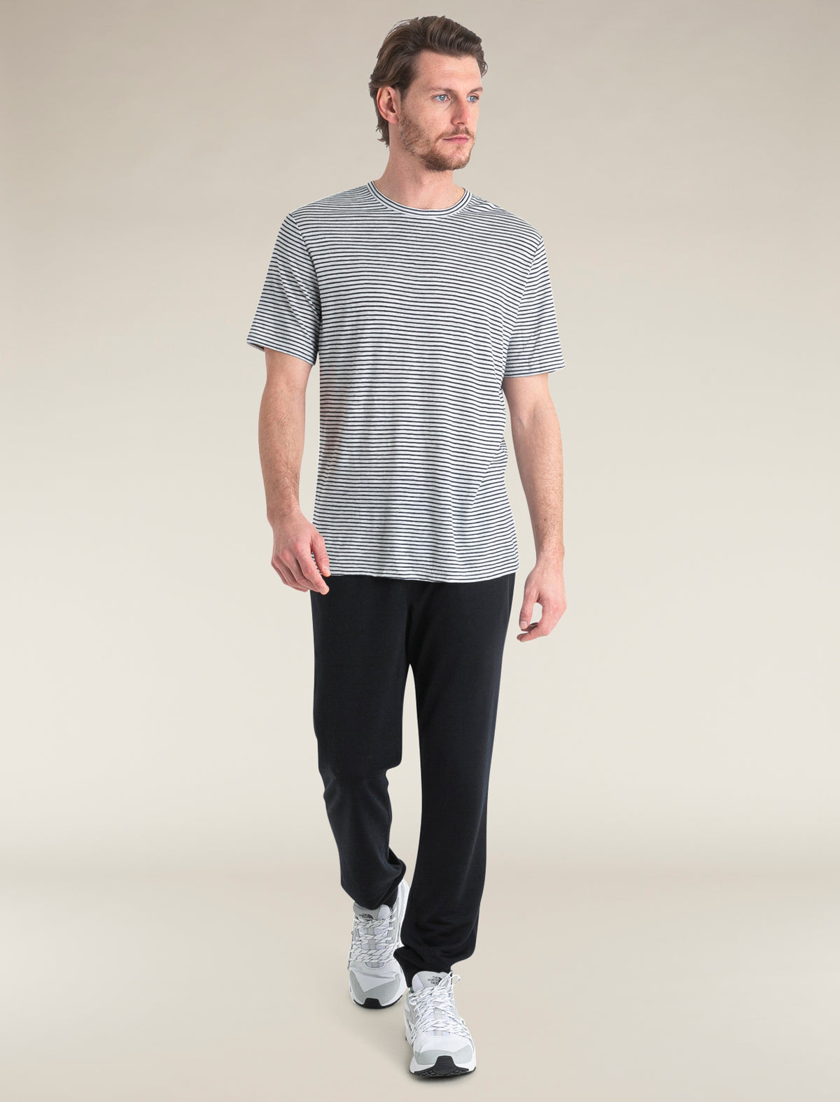 Men's Merino Linen T-Shirt Stripe  - 3