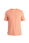 Men's Merino Linen T-Shirt Stripe Ember/Snow - 5