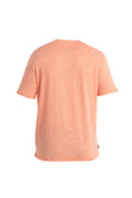 Men's Merino Linen T-Shirt Stripe Ember/Snow - 6
