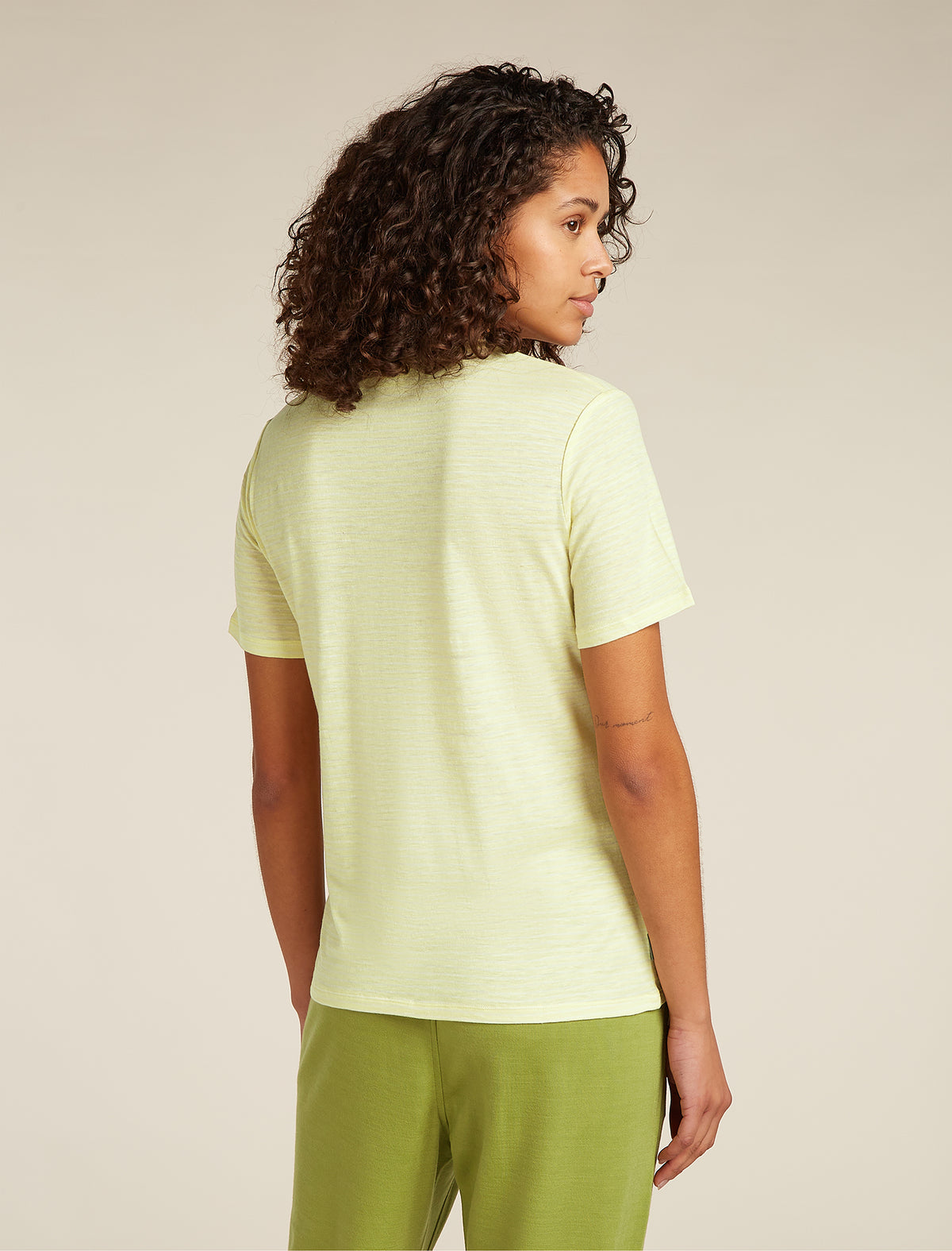 Women's Merino Linen T-Shirt Stripe  - 2