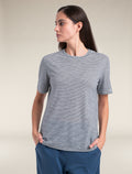 Women's Merino Linen T-Shirt Stripe  - 3