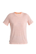 Women's Merino Linen T-Shirt Stripe Snow/Glow - 8