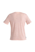 Women's Merino Linen T-Shirt Stripe Snow/Glow - 9