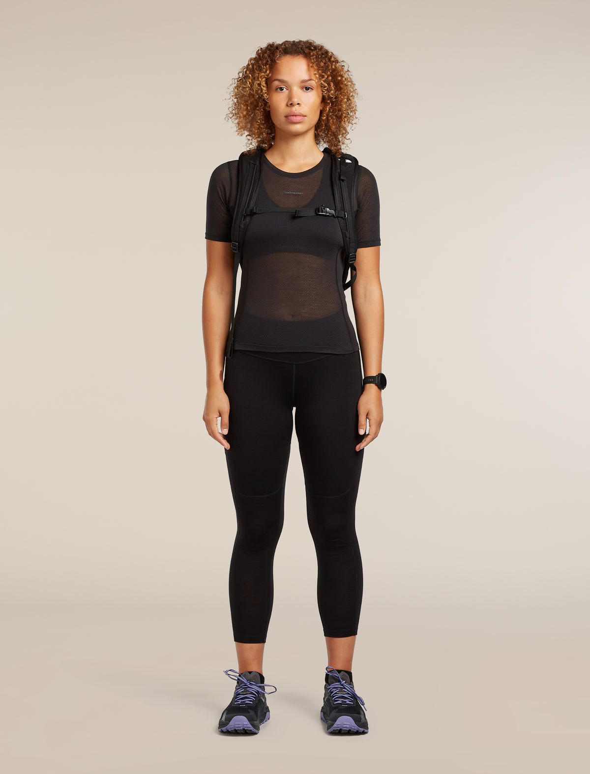 Merino Blend 75 Cool-Lite™ Featherlight™ Short Sleeve T-Shirt Black - 4