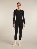 Women's Merino Blend 260 ZoneKnit™ Seamless Long Sleeve Crewe Thermal Top Black - 10