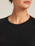 Women's Merino Blend 260 ZoneKnit™ Seamless Long Sleeve Crewe Thermal Top Black - 7