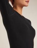 Women's Merino Blend 260 ZoneKnit™ Seamless Long Sleeve Crewe Thermal Top Black - 8