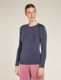 Women's Merino Blend 260 ZoneKnit™ Seamless Long Sleeve Crewe Thermal Top Graphite - 1