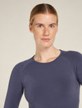 Women's Merino Blend 260 ZoneKnit™ Seamless Long Sleeve Crewe Thermal Top Graphite - 7