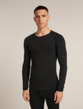 Men's Merino Blend 260 ZoneKnit™ Seamless  Long Sleeve Crewe Thermal Top Black - 1