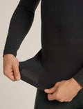 Men's Merino Blend 260 ZoneKnit™ Seamless  Long Sleeve Crewe Thermal Top Black - 6