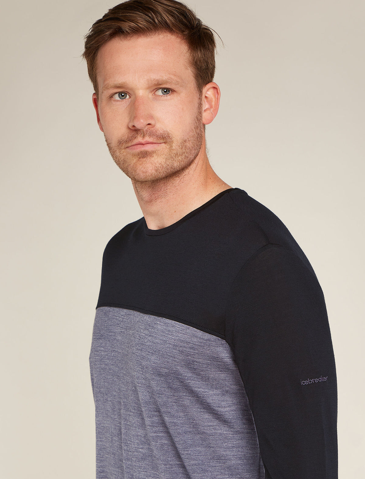 Men's Merino Blend 125 Cool-Lite™ Sphere Long Sleeve T-Shirt Colour Block Graphite Heather - 6