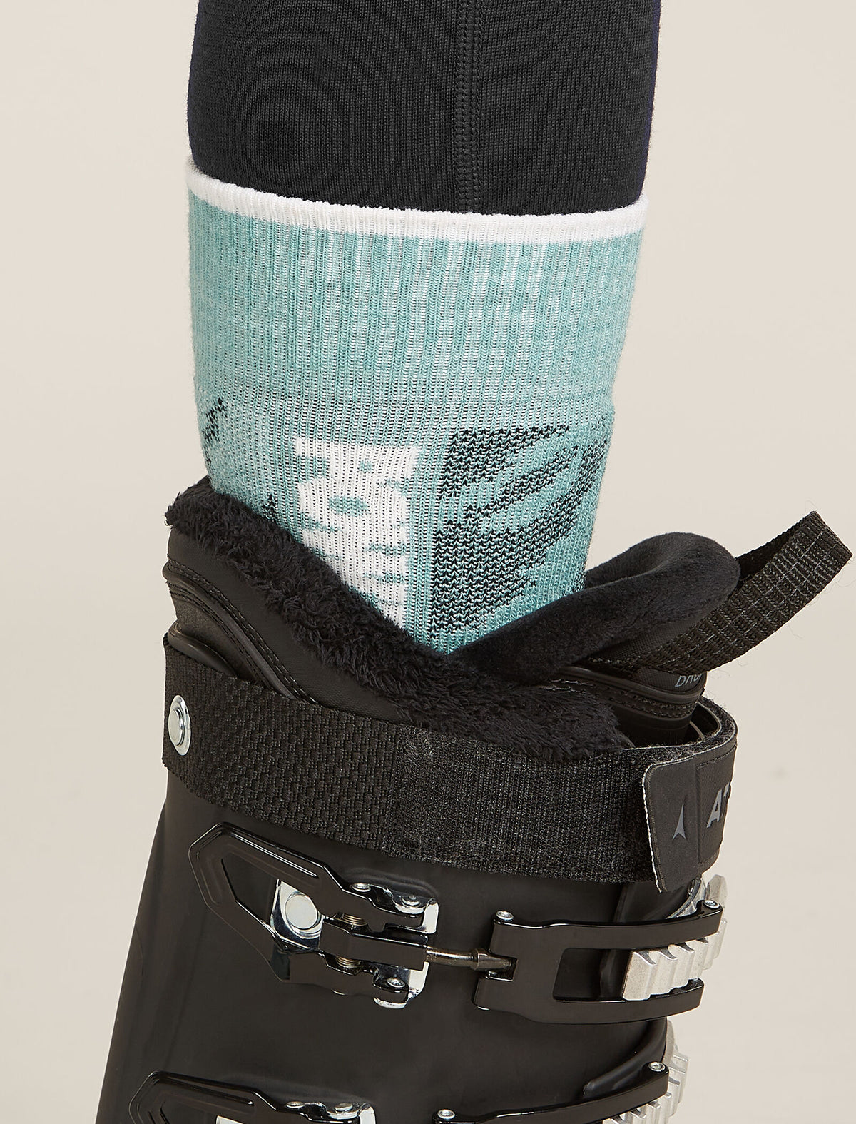 Women's Merino Blend Ski+ Medium Over The Calf Protect Our Winters Cloud Ray/Snow - 1