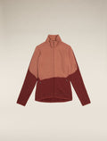 Women's Merino 400 RealFleece™ Descender Long Sleeve Zip Jacket Cedar Wood/Port - 3