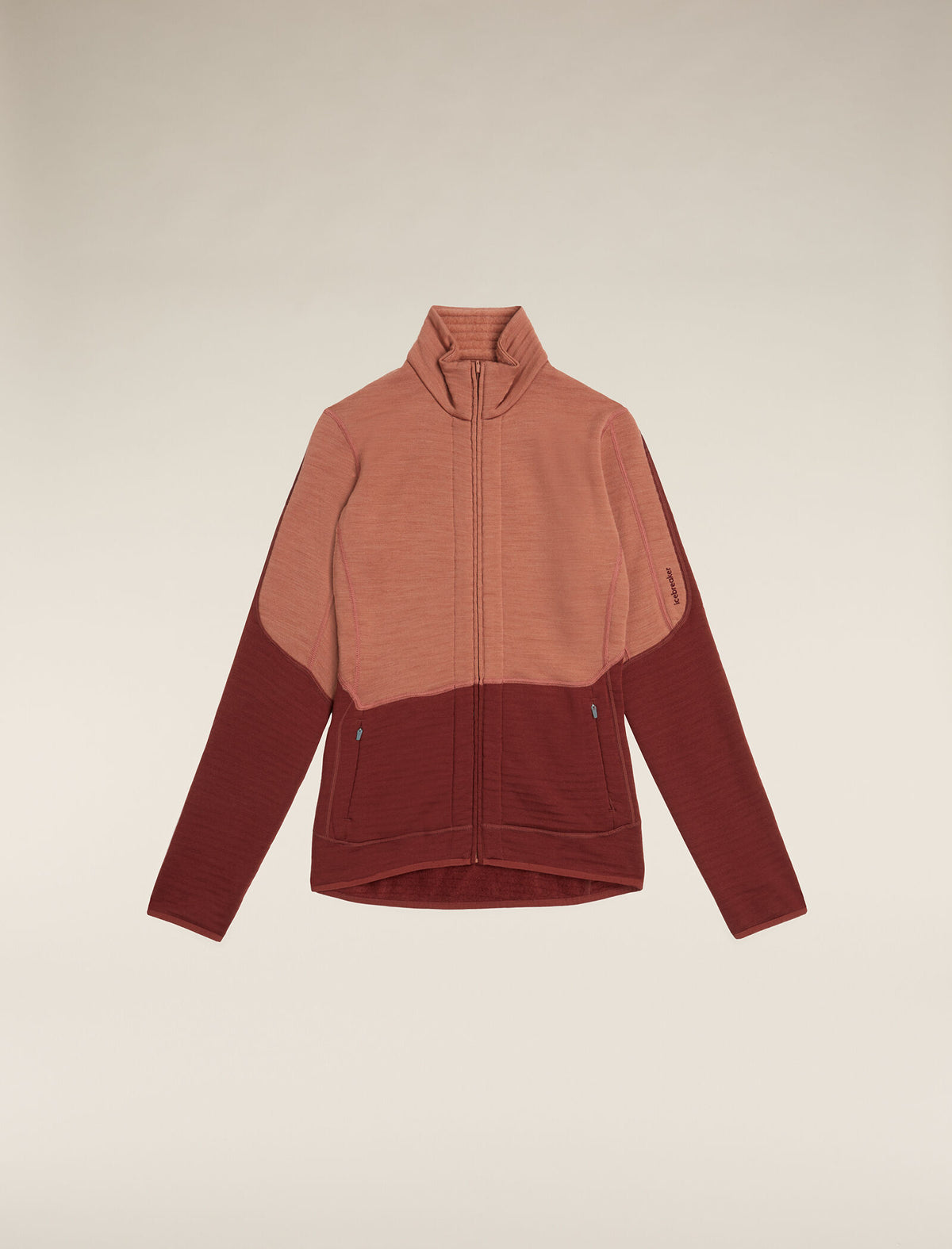 Women's Merino 400 RealFleece™ Descender Long Sleeve Zip Jacket Cedar Wood/Port - 2