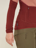 Women's Merino 400 RealFleece™ Descender Long Sleeve Zip Jacket Cedar Wood/Port - 7