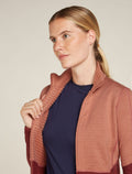 Women's Merino 400 RealFleece™ Descender Long Sleeve Zip Jacket Cedar Wood/Port - 8