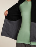 Women's Merino 400 RealFleece™ Descender Long Sleeve Zip Jacket Black/Obsidian - 9