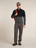 Men's Merino 400 RealFleece™ Descender Long Sleeve Zip Jacket Black/Obsidian - 4