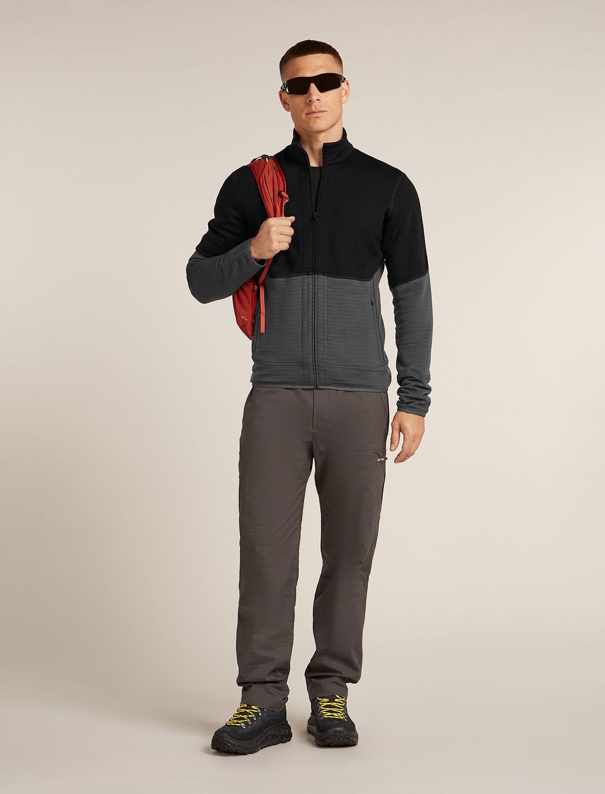 Men's Merino 400 RealFleece™ Descender Long Sleeve Zip Jacket Black/Obsidian - 4