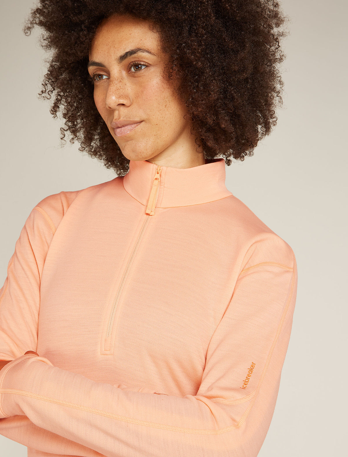 Women's Merino 360 Realfleece™ Elemental Long Sleeve Half Zip Top Sunstone - 9