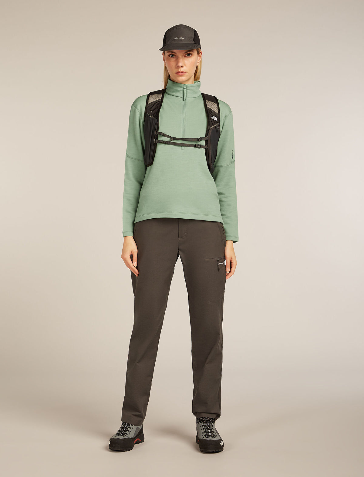 Women's Merino 360 Realfleece™ Elemental Long Sleeve Half Zip Top Seaglass - 4