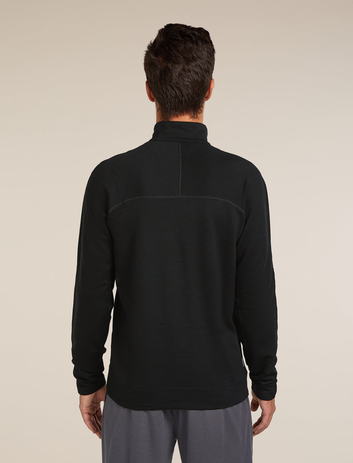 Men's Merino 360 Realfleece™ Elemental Long Sleeve Half Zip Top Black - 2
