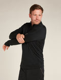 Men's Merino 360 Realfleece™ Elemental Long Sleeve Half Zip Top Black - 6