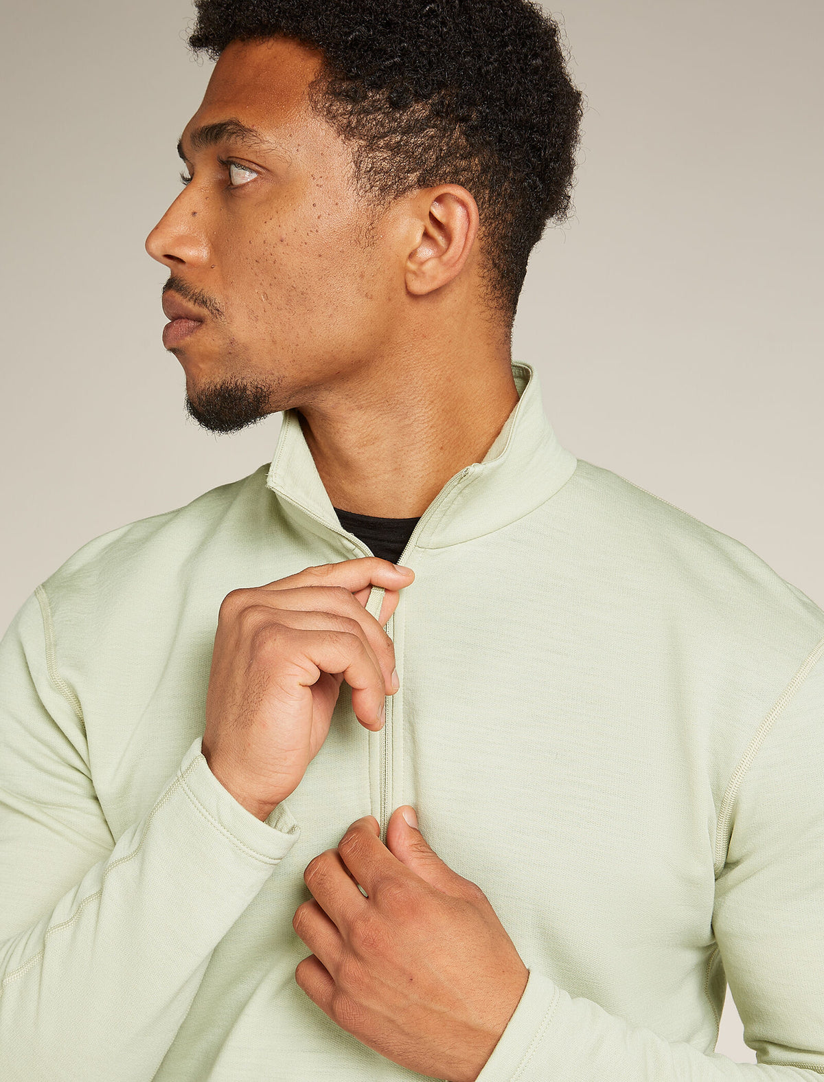 Men's Merino 360 Realfleece™ Elemental Long Sleeve Half Zip Top Ashen - 7