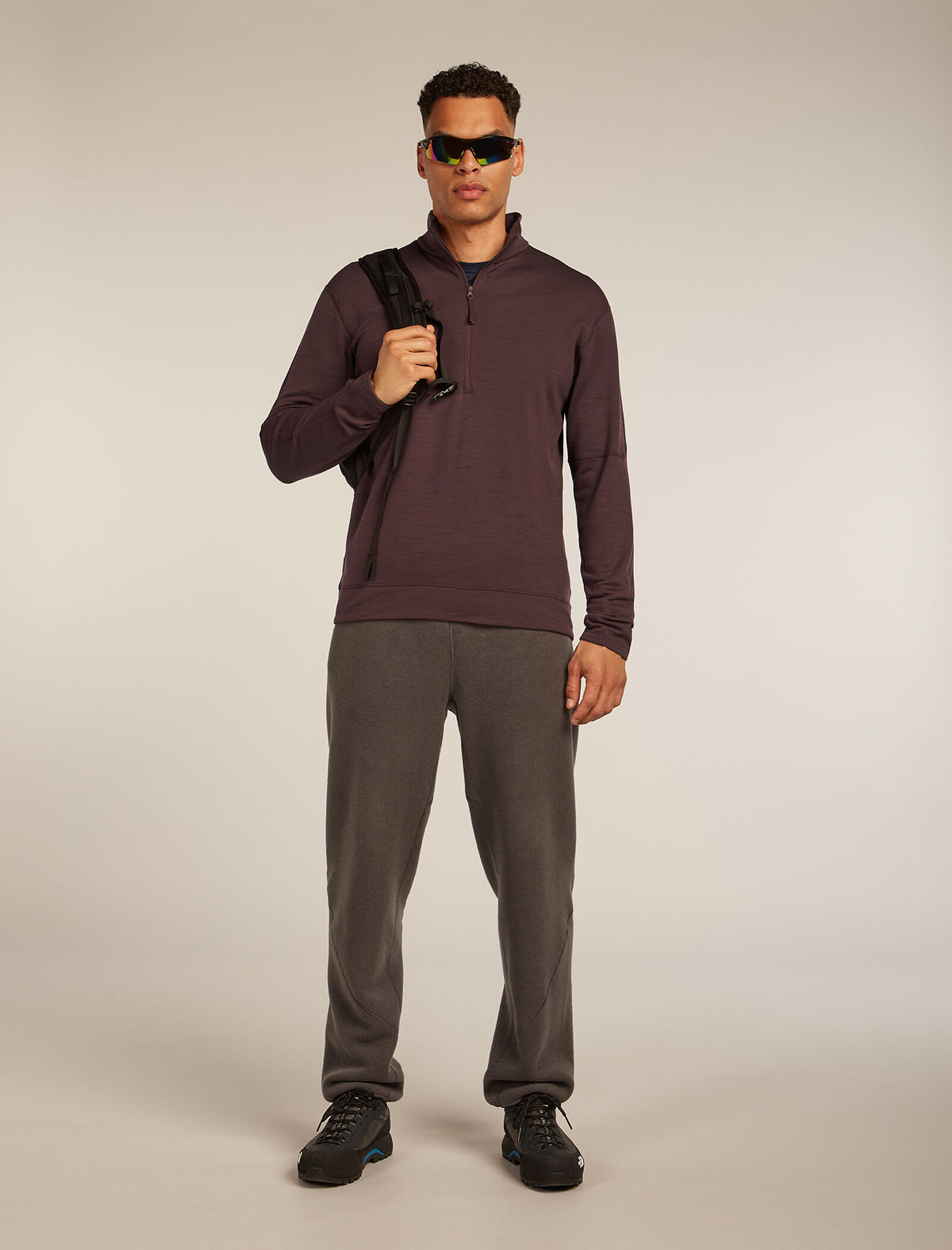 Men's Merino 360 Realfleece™ Elemental Long Sleeve Half Zip Top Java - 4