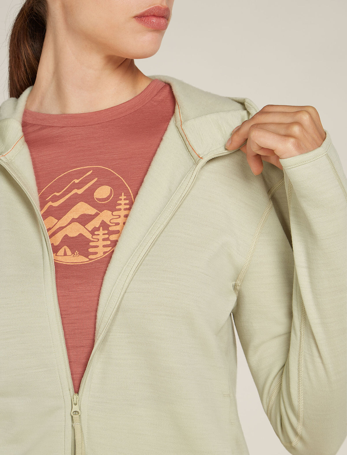 Women's Merino 360 Realfleece™ Elemental Long Sleeve Zip Hoodie Ashen - 6