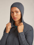 Women's Merino 360 Realfleece™ Elemental Long Sleeve Zip Hoodie Obsidian - 7