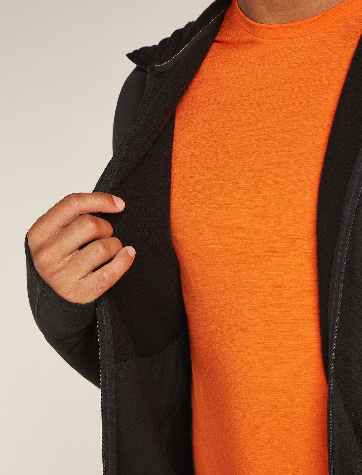 Men's Merino 360 Realfleece™ Elemental Long Sleeve Zip Hoodie Black - 6